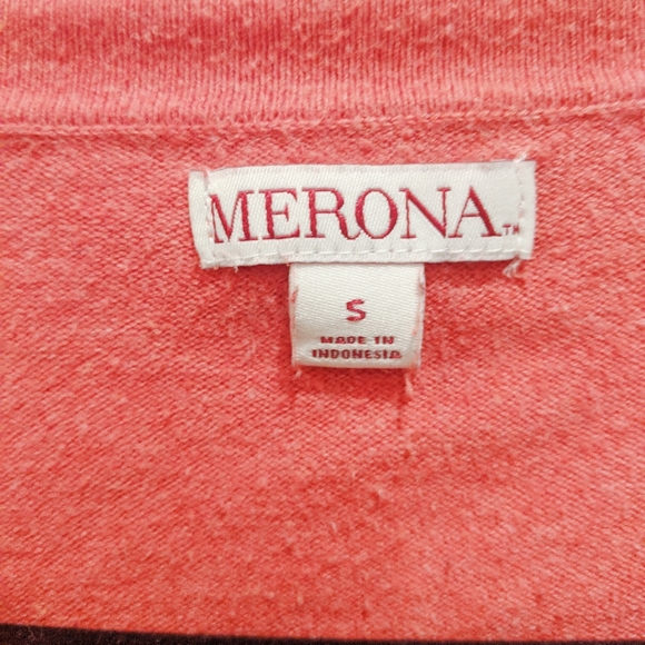 $$$ Merona salmon colored basic cardigan pink - Picture 4 of 4